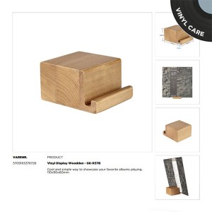 Expositor de fusta per a vinils